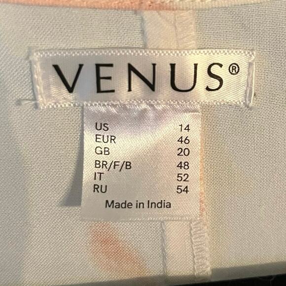 VENUS White Peach Tassel Embroidered Tunic Beach Cover Up Top Sz XL Resortwear - Picture 3 of 8